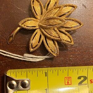 Avon Gold Leaf Brooch vintage marked